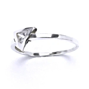 Zlatý prsten, bílé i  zlato , čirý zirkon - T 1120