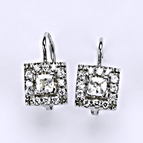 Náušnice stříbrné E0020 crystal