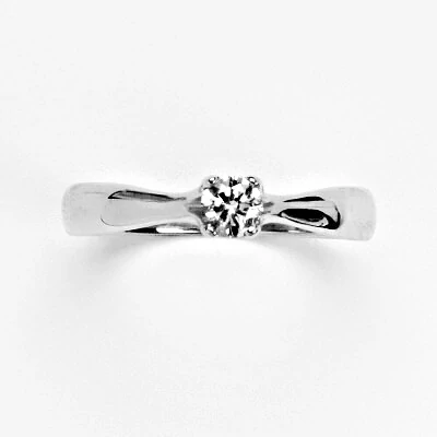  Zlatý prsten s briliantem (diamantem),zásnubní, bílé i žluté zlato 14kt, 2,30g - VR 117