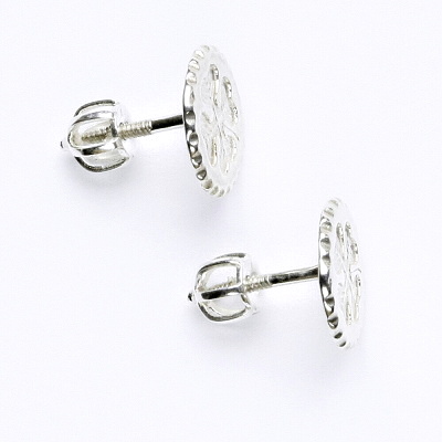 Stříbrné náušnice na šroubek, čtyřlístek, NŠ 274