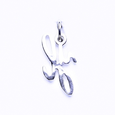 Stříbrný přívěsek, písmeno H - P 437