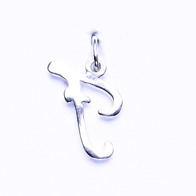 Stříbrný přívěsek, písmeno F - P 437