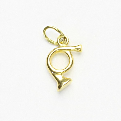 Zlatý přívěsek, žluté zlato, poštovní trubka - P 449