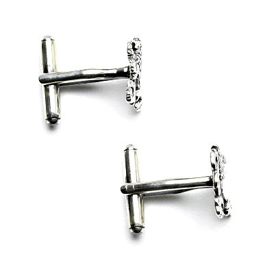 Manžetové knoflíky, Český lev, patina, 826