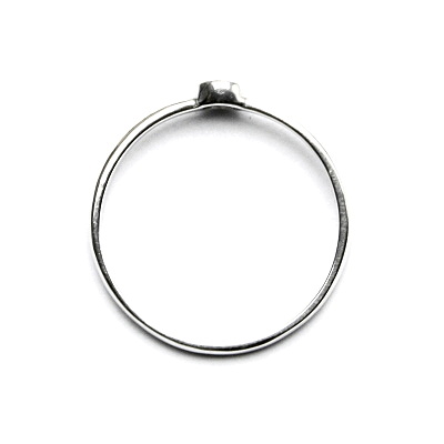 Stříbrný prsten, čirý zirkon, T 1523