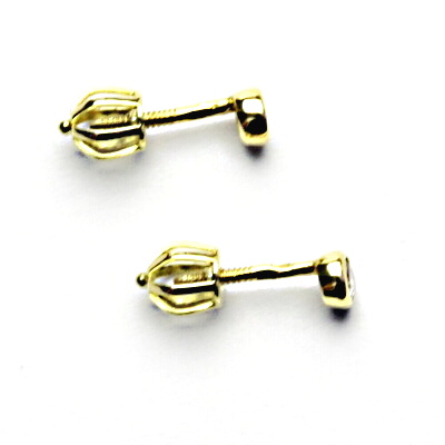 Zlaté náušnice, čiré zirkony, žluté zlato, NŠ 1049