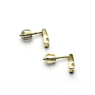 Zlaté náušnice, čirý zirkon, žluté zlato, NŠ 1097