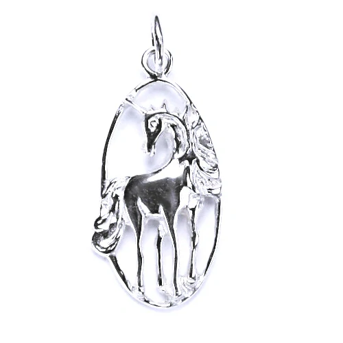 Zlatý přívěsek, žluté i bílé zlato ,kůň - jednorožec - P 76