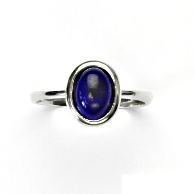 Stříbrný prsten, přírodní kámen Lapis lazuli - T 1355