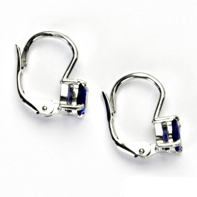 Zlaté náušnice, bílé i žluté zlato, zirkon rubín 5 mm - NK 1251