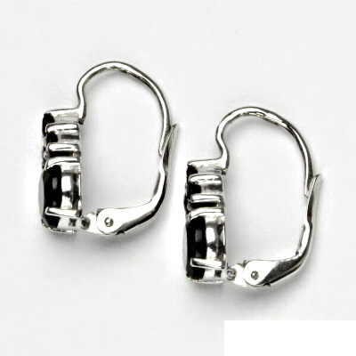 Zlaté náušnice, bílé i žluté zlato, přírodní granát - VE 168 