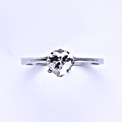 Zlatý prsten , bílé i žluté zlato, zirkon čirý - T 1362