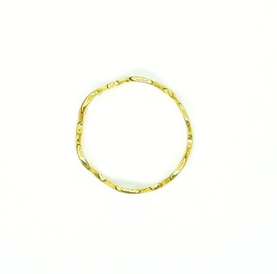 Zlatý prsten vlnovka , žluté zlato - T 725