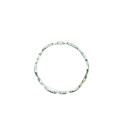 Zlatý prsten vlnovka , bílé zlato - T 725