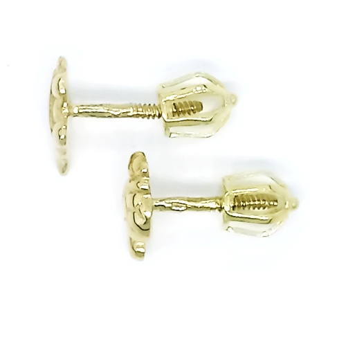 Zlaté náušnice želvičky , žluté zlato - NŠ 924