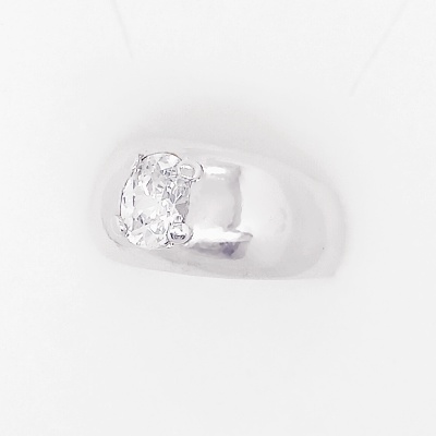 Stříbrný prsten s čirým zirkonem - T 1390