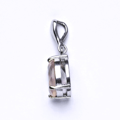 Zlatý přívěsek, přírodní růženín, bílé i žluté zlato, přívěsek ze zlata, P 1242/22