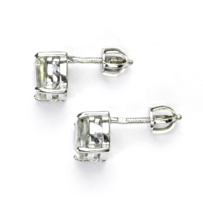 Zlaté náušnice, přírodní green ametyst ,bílé i žluté zlato - NŠ 1252 