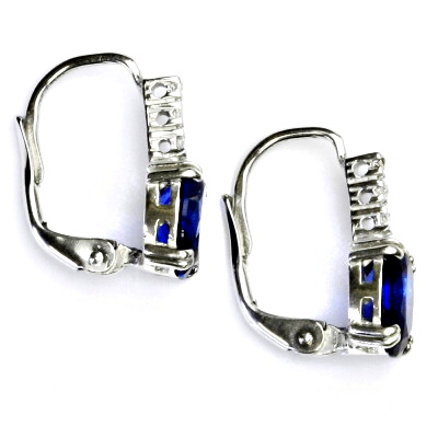 Zlaté náušnice , zirkon spinel , bílé i žluté zlato - VE 8