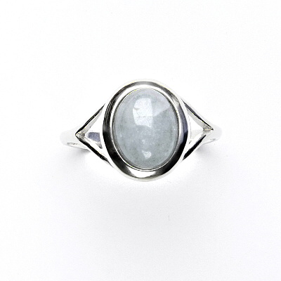 Zlatý prsten, bílé i žluté zlato, přírodní akvamarin B - T 1453