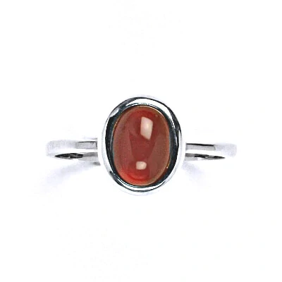 Stříbrný prsten, přírodní kámen karneol - T 1355
