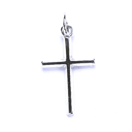 Zlatý přívěsek, křížek, bílé zlato - P 795