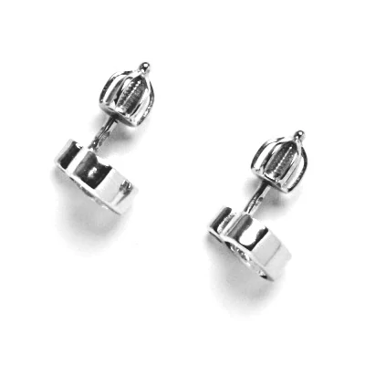 Zlaté náušnice , zirkon akvamarin, bílé zlato - 594 poslední pár