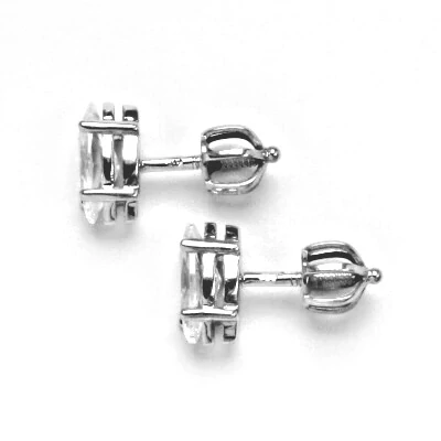 Zlaté náušnice  ,čiré zirkony, bílé zlato - 2297 poslední pár