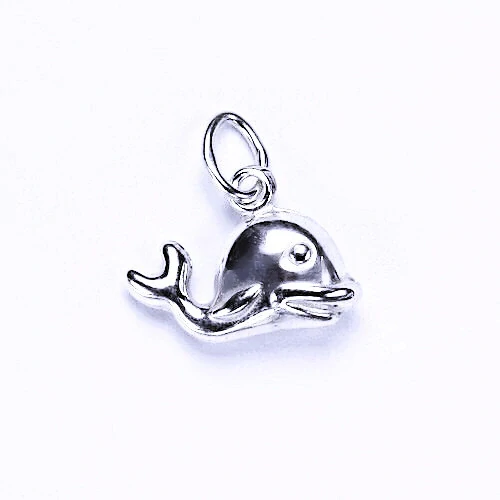 Zlatý přívěsek velryba, bílé zlato - P 715