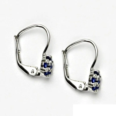 Zlaté náušnice kytičky, bílé i žluté zlato,  spinely zirkony - VE 3