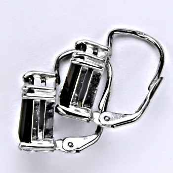 Stříbrné náušnice, přírodní granát - NK 1260