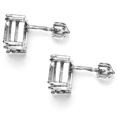 Stříbrné náušnice, čirý zirkon 8x8 mm - NŠ 1259