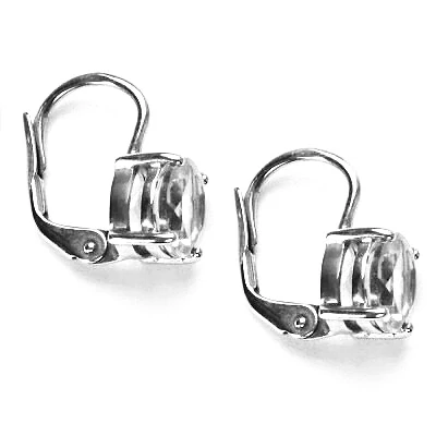 Stříbrné náušnice, čirý zirkon 8 mm - NK 1357