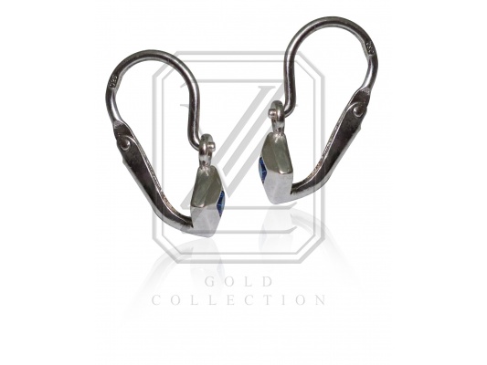 Dětské náušnice zlaté, bílé zlato se zirkony - VE 39