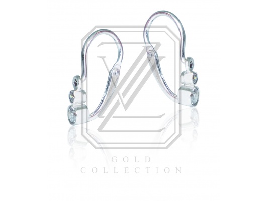 Dětské náušnice zlaté, bílé zlato se zirkony bílé barvy- VE179