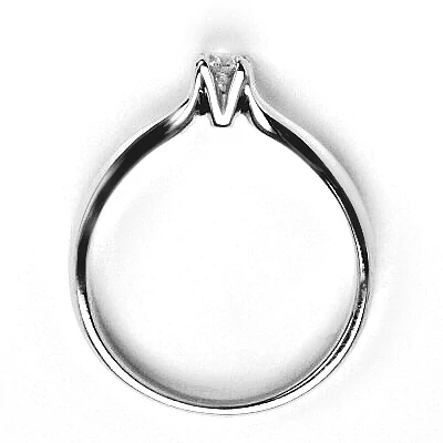  Zlatý prsten s briliantem (diamantem),zásnubní, bílé i žluté zlato 14kt, 2,30g - VR 117