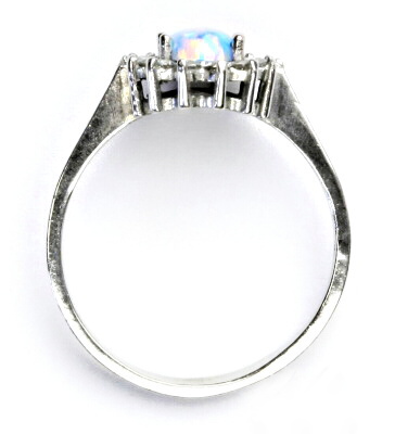 Zlatý prsten Kate, přírodní olivín a čiré zirkony, bílé i žluté zlato T 1507