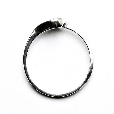 Stříbrný prsten, čirý zirkon, VR 5