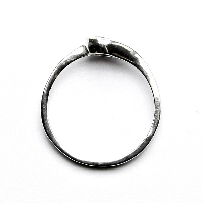 Stříbrný prsten, růžový zirkon, VR 5