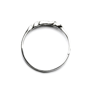 Stříbrný prsten, čirý zirkon, T 1524