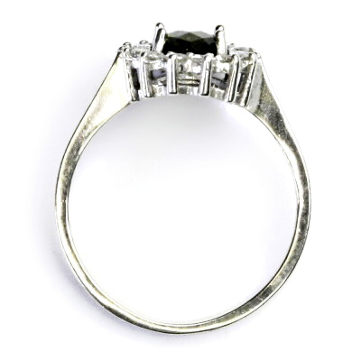 Stříbrný prsten Kate, přírodní vltavín a čiré zirkony - T 1507