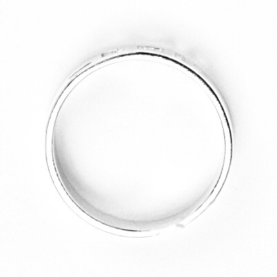 Zlatý prsten, geometrické tvary, bílé zlato, T 894