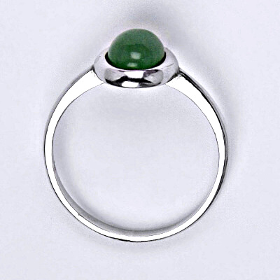 Zlatý prsten, přírodní Avanturin, bílé i žluté zlato - T 1355