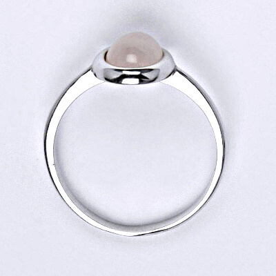 Zlatý prsten, přírodní Růženín, bílé i žluté zlato - T 1355