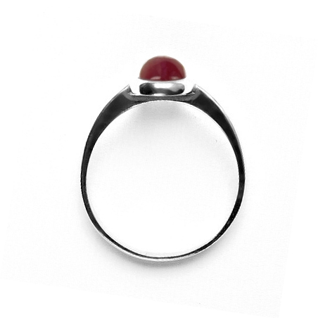 Zlatý prsten, přírodní Rubín AA+ , bílé i žluté zlato - T 1355