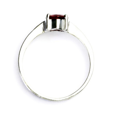 Zlatý prsten , bílé i žluté zlato, zirkon rubín - T 1362