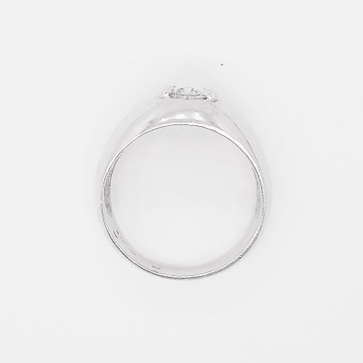 Stříbrný prsten s čirým zirkonem - T 1390