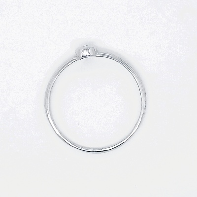 Stříbrný prsten, akvamarin zirkon, T 1523