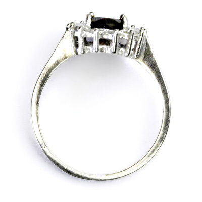 Stříbrný prsten Kate,přírodní granát a zirkony - T 1507