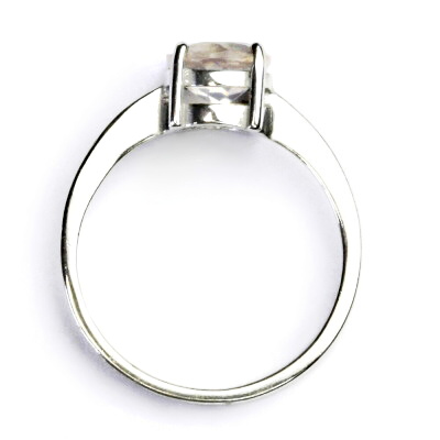 Stříbrný prsten, přírodní růženín, prstýnek ze stříbra, T 1252 